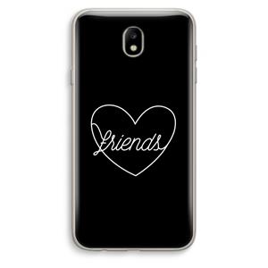 CaseCompany Friends heart black: Samsung Galaxy J7 (2017) Transparant Hoesje