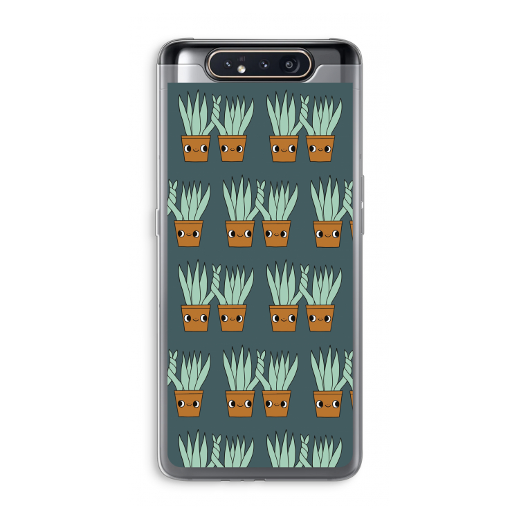 CaseCompany Sansevieria: Samsung Galaxy A80 Transparant Hoesje