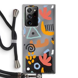 CaseCompany Abstract: Samsung Galaxy Note 20 Ultra / Note 20 Ultra 5G Transparant Hoesje met koord