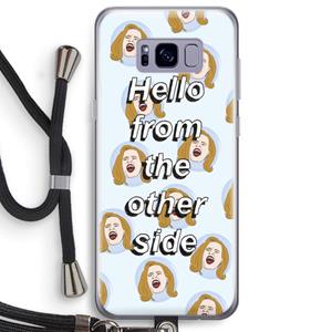 CaseCompany Hello: Samsung Galaxy S8 Plus Transparant Hoesje met koord