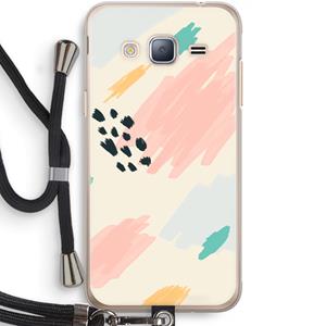 CaseCompany Sunday Chillings: Samsung Galaxy J3 (2016) Transparant Hoesje met koord