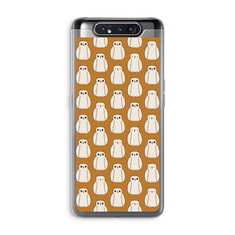 CaseCompany Uilen: Samsung Galaxy A80 Transparant Hoesje