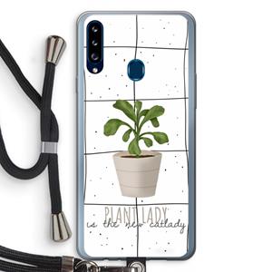 CaseCompany Kamerplant op vensterruit: Samsung Galaxy A20s Transparant Hoesje met koord