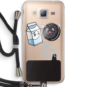 CaseCompany Best Friend Forever: Samsung Galaxy J3 (2016) Transparant Hoesje met koord