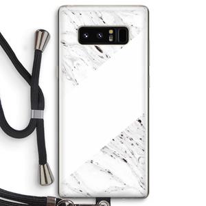 CaseCompany Biggest stripe: Samsung Galaxy Note 8 Transparant Hoesje met koord