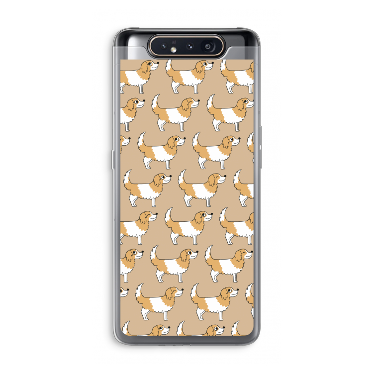 CaseCompany Doggy: Samsung Galaxy A80 Transparant Hoesje