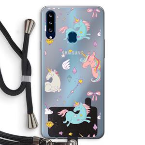 CaseCompany Fantasiewereld: Samsung Galaxy A20s Transparant Hoesje met koord