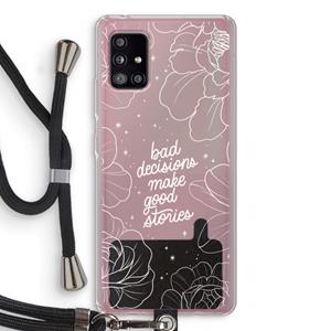 CaseCompany Good stories: Samsung Galaxy A51 5G Transparant Hoesje met koord