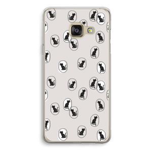 CaseCompany Miauw: Samsung Galaxy A3 (2016) Transparant Hoesje