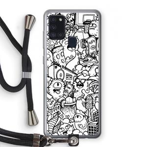 CaseCompany Vexx City #2: Samsung Galaxy A21s Transparant Hoesje met koord