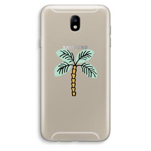 CaseCompany Palmboom: Samsung Galaxy J7 (2017) Transparant Hoesje
