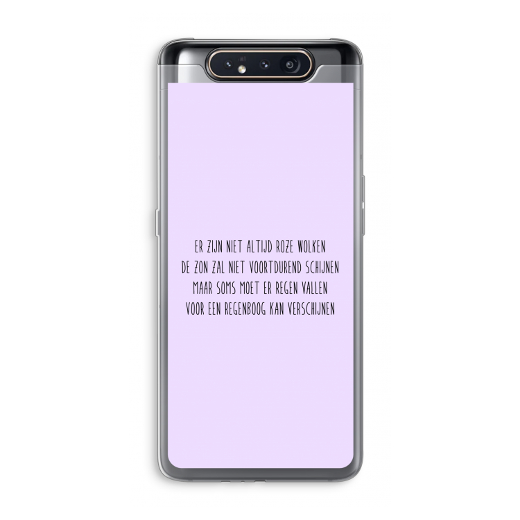 CaseCompany Regenboog: Samsung Galaxy A80 Transparant Hoesje