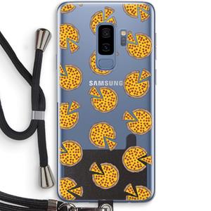 CaseCompany You Had Me At Pizza: Samsung Galaxy S9 Plus Transparant Hoesje met koord