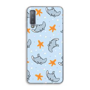 CaseCompany Manta: Samsung Galaxy A7 (2018) Transparant Hoesje