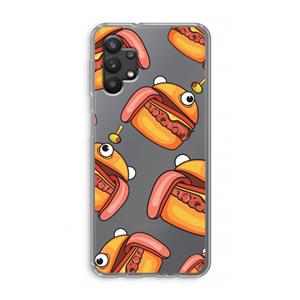 CaseCompany Hamburger: Samsung Galaxy A32 5G Transparant Hoesje