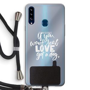 CaseCompany Partner in crime: Samsung Galaxy A20s Transparant Hoesje met koord