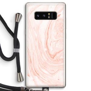 CaseCompany Peach bath: Samsung Galaxy Note 8 Transparant Hoesje met koord