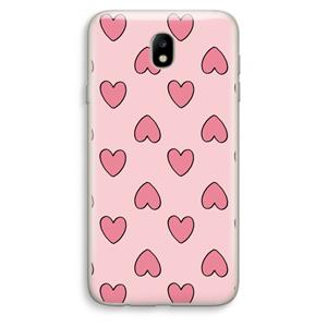 CaseCompany Ondersteboven verliefd: Samsung Galaxy J7 (2017) Transparant Hoesje