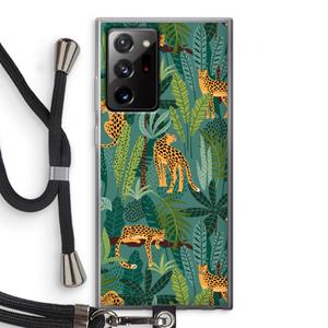 CaseCompany Luipaard 2: Samsung Galaxy Note 20 Ultra / Note 20 Ultra 5G Transparant Hoesje met koord