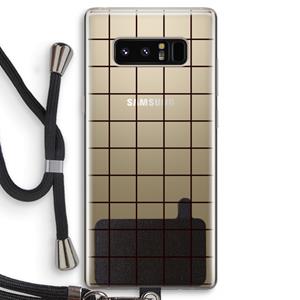 CaseCompany Rooster: Samsung Galaxy Note 8 Transparant Hoesje met koord