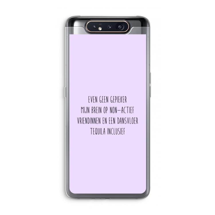 CaseCompany Tequila: Samsung Galaxy A80 Transparant Hoesje