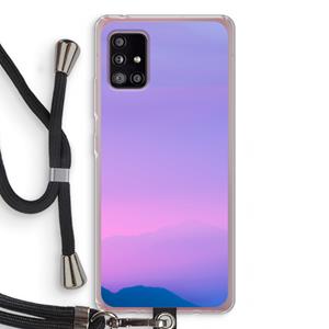 CaseCompany Sunset pastel: Samsung Galaxy A51 5G Transparant Hoesje met koord