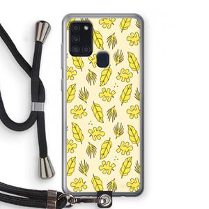 CaseCompany Herfst: Samsung Galaxy A21s Transparant Hoesje met koord