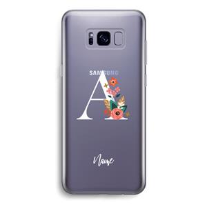 CaseCompany Pink Bouquet: Samsung Galaxy S8 Transparant Hoesje