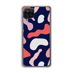 CaseCompany Memphis Shapes Pink: Samsung Galaxy A12 Transparant Hoesje