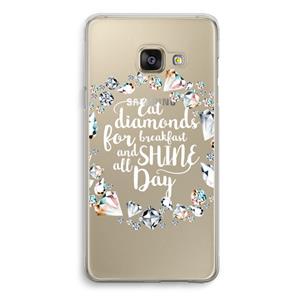 CaseCompany Diamonds: Samsung Galaxy A3 (2016) Transparant Hoesje