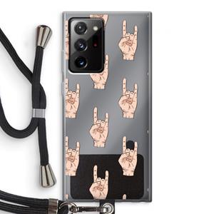 CaseCompany Rock: Samsung Galaxy Note 20 Ultra / Note 20 Ultra 5G Transparant Hoesje met koord