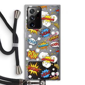 CaseCompany Pow Smack: Samsung Galaxy Note 20 Ultra / Note 20 Ultra 5G Transparant Hoesje met koord
