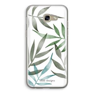 CaseCompany Tropical watercolor leaves: Samsung Galaxy A5 (2017) Transparant Hoesje