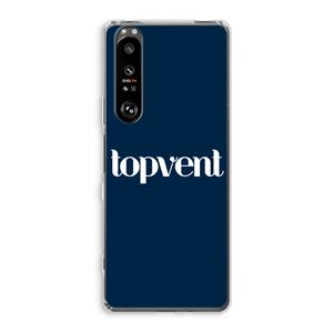CaseCompany Topvent Navy: Sony Xperia 1 III Transparant Hoesje