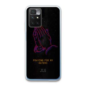 CaseCompany Praying For My Haters: Xiaomi Redmi 10 Transparant Hoesje