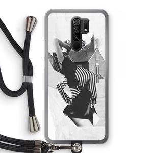 CaseCompany House: Xiaomi Redmi 9 Transparant Hoesje met koord