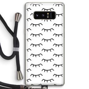 CaseCompany Wimpers: Samsung Galaxy Note 8 Transparant Hoesje met koord