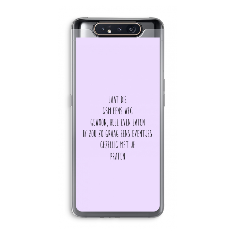 CaseCompany GSM: Samsung Galaxy A80 Transparant Hoesje