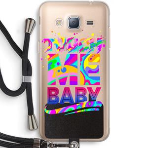 CaseCompany Touch Me: Samsung Galaxy J3 (2016) Transparant Hoesje met koord