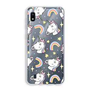 CaseCompany Rainbow Unicorn: Samsung Galaxy A10 Transparant Hoesje