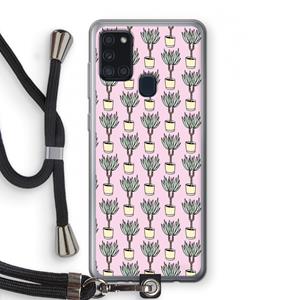 CaseCompany Boompje: Samsung Galaxy A21s Transparant Hoesje met koord