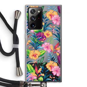 CaseCompany Tropisch 2: Samsung Galaxy Note 20 Ultra / Note 20 Ultra 5G Transparant Hoesje met koord