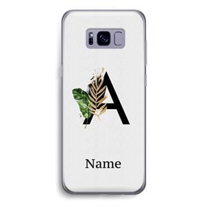 CaseCompany Charcoal Flora: Samsung Galaxy S8 Transparant Hoesje