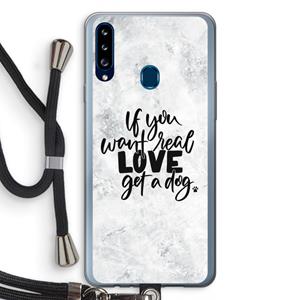 CaseCompany Partner in crime: Samsung Galaxy A20s Transparant Hoesje met koord