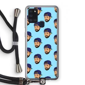 CaseCompany Drake Away: Samsung Galaxy A21s Transparant Hoesje met koord