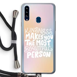 CaseCompany The prettiest: Samsung Galaxy A20s Transparant Hoesje met koord