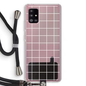 CaseCompany Rooster 2: Samsung Galaxy A51 5G Transparant Hoesje met koord