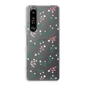 CaseCompany Small white flowers: Sony Xperia 1 III Transparant Hoesje
