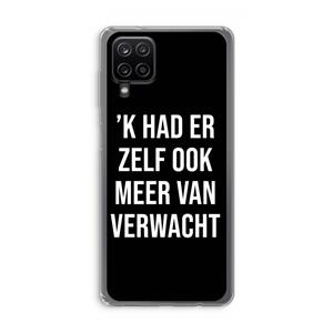 CaseCompany Meer verwacht - Zwart: Samsung Galaxy A12 Transparant Hoesje