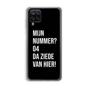 CaseCompany Da ziede van hier - Zwart: Samsung Galaxy A12 Transparant Hoesje